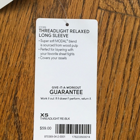 NWT Athleta Black Threadlight relaxed fit shirt.  Size XS - Picture 9 of 9